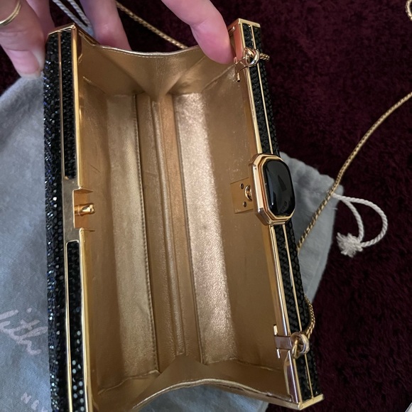 Vintage Judith Leiber Black and Gold Crystal Clutch. - Picture 12 of 16